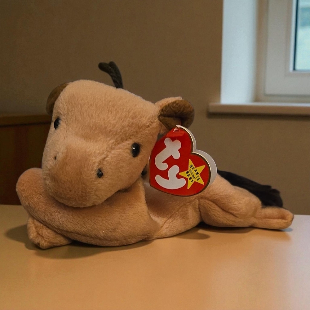 BOGO- Derby -Ty Plush Horse with Tan‎ and Brown Hues